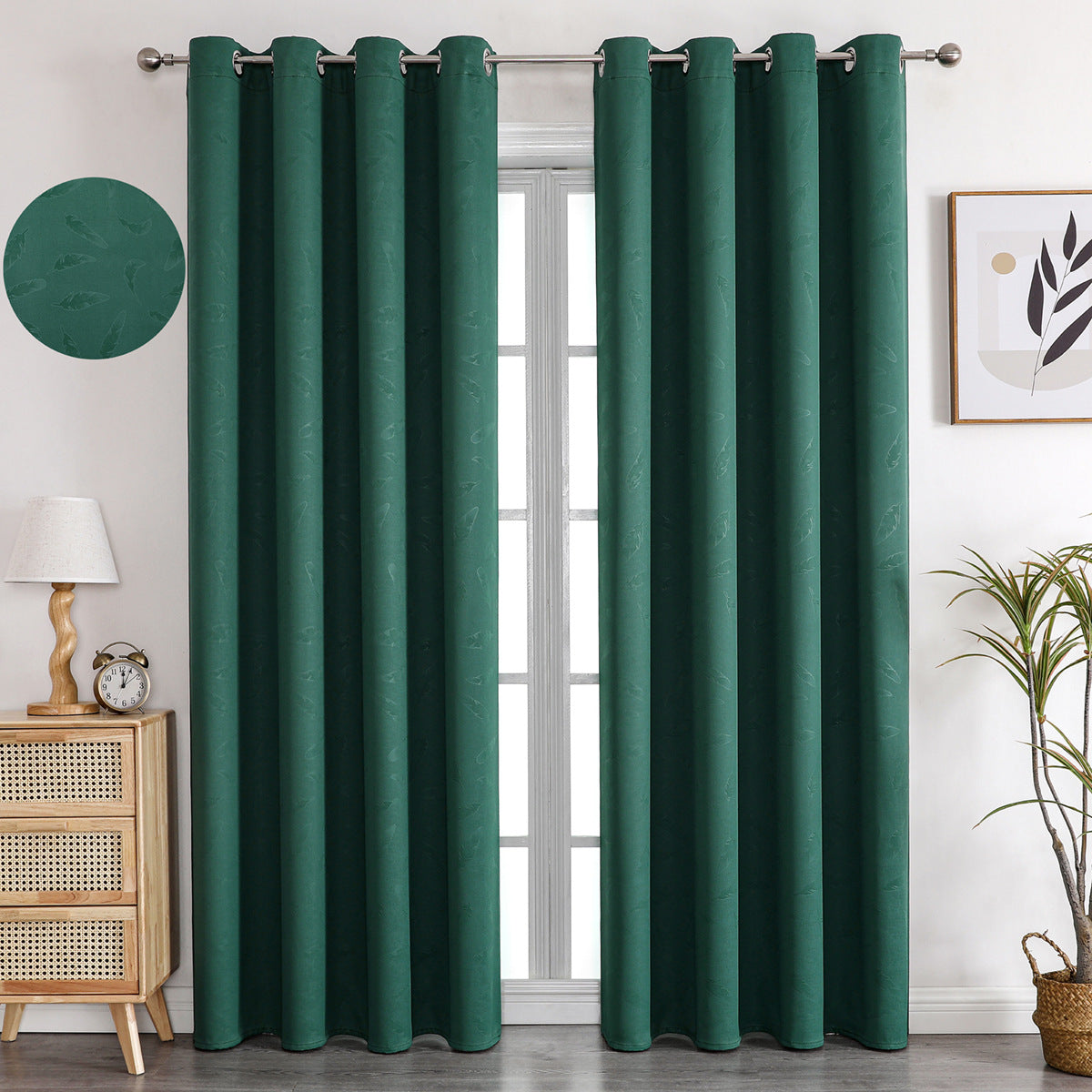 YL-36881 Thickened double-sided linen blackout curtains engineering hotel school sound insulation heat insulation blackout cotton linen curtain