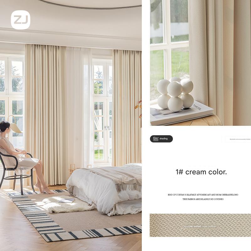 YL-36654 whole house curtain new Chinese style Zen Zen style lotus Buddha hand study tea room living room health blackout window gauze