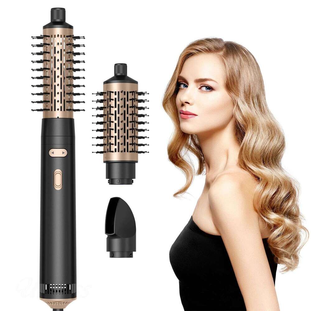 Well Known Brand Designer Rotating High Power Low Speed Wiredrawing Hot Air Brush Net Red Travel Portable Curling Iron Hair Straightener Dryer