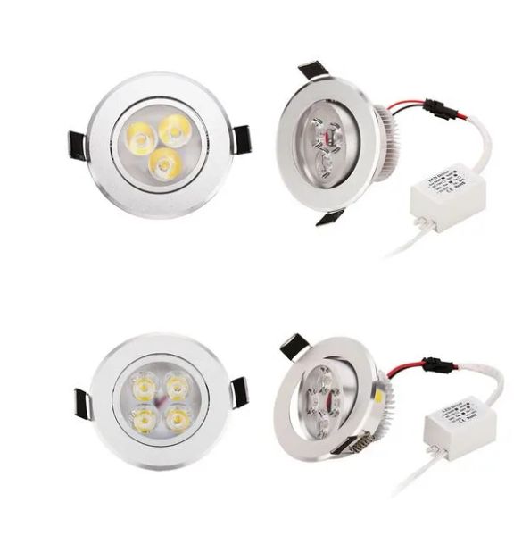 3W LED Downlight 5W 7W 9W 12W 15W Round Recessed Lamps 85-265V Include Driver LED Spot for Living Room Kitchen Down Lights 1