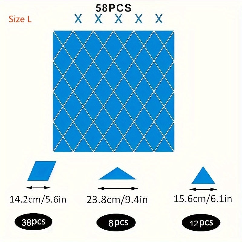 TEMU 17-32-58pcs 3d Diamond Acrylic Mirror Wall Decoration, Suitable For Bedroom, Living Room, Office, Kitchen, Bathroom, Dance Studio, Gym,