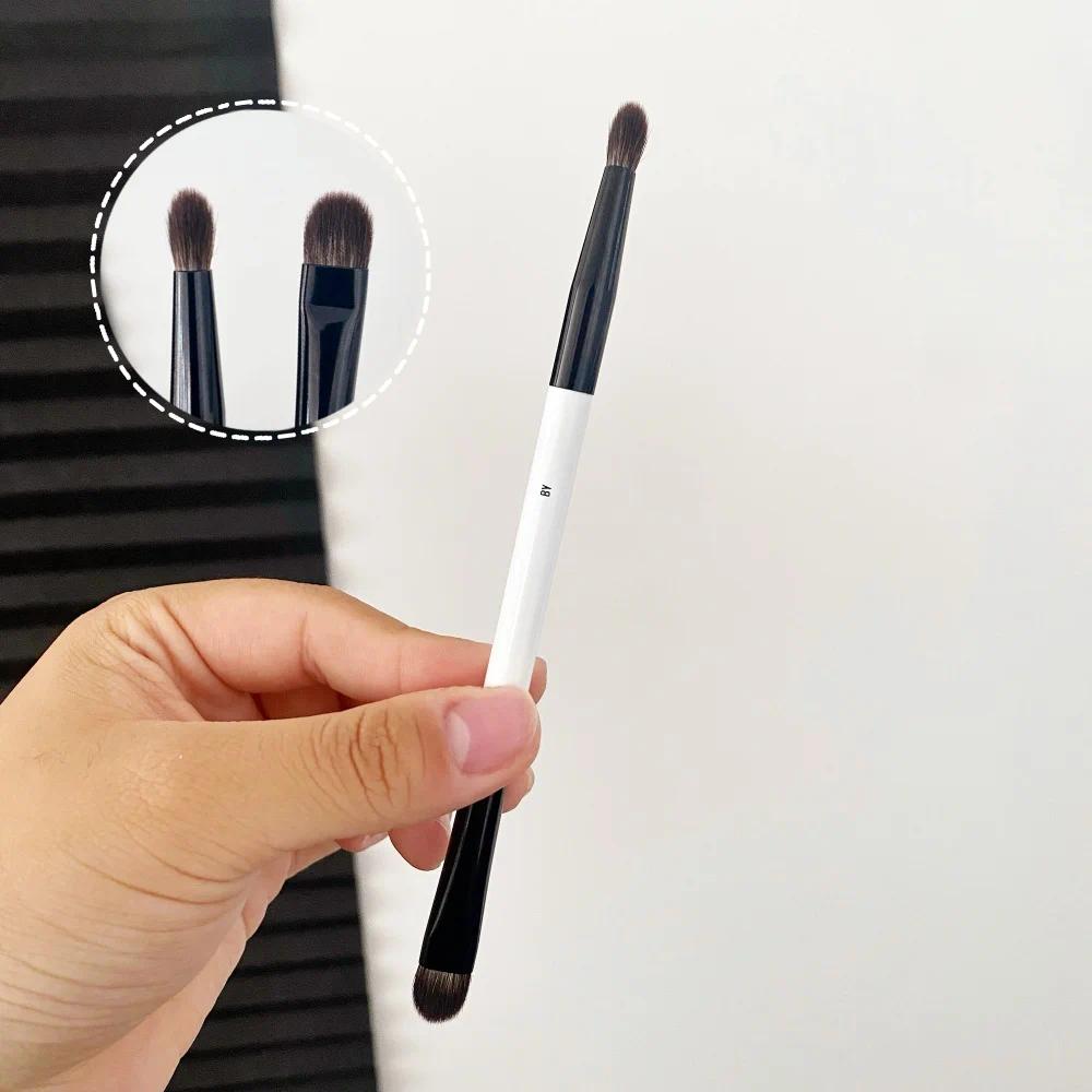 E6 Dual-Ended Eyeshadow Makeup Brush and EF1 Dual-Ended Cream Powder Brush Synthetic Eye Concealer Cosmetic Brushes