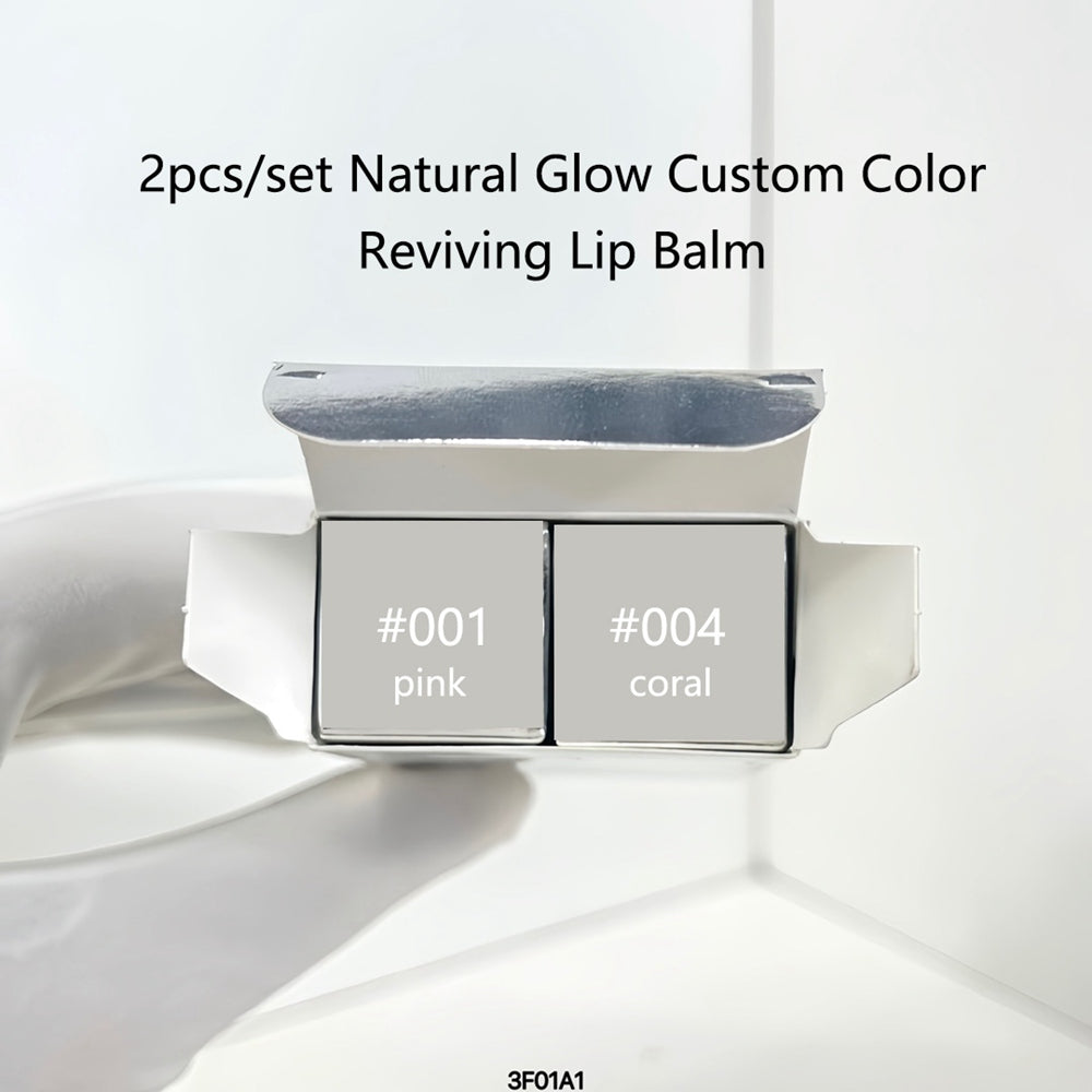 2pcs-set Color Changing Lip Balm Pink Coral Natural Glow Custom Color Reviving Lip Balm Moisturizing Lipstick High Quality Long Wear