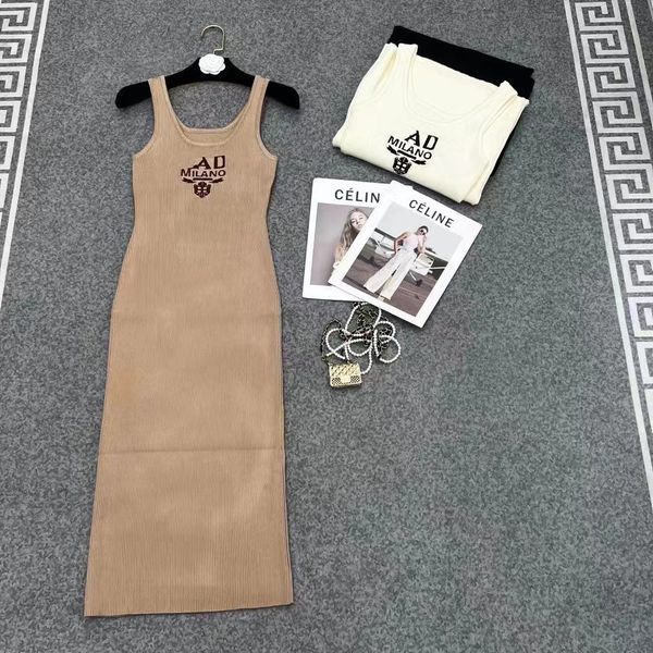 Casual Dresses Luxury Designer Dress Women Clothing Sleeveless Shirts with Fashion Letter Pattern Cotton Soft Summer Slim Dress High Quality