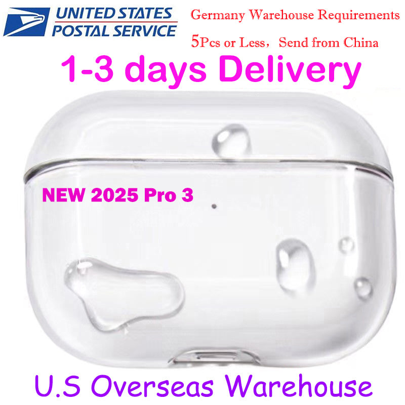 USA Stock For Apple AirPods Pro 3 AirPods 4 Pro 2 Headphone Accessories Silicone Protective Headphone Cover silicone case Headphone Silicone Case