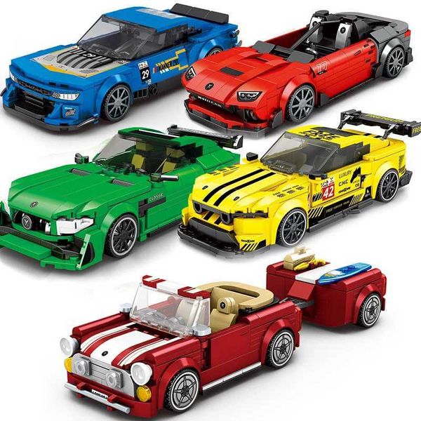 Speed Champion Technical Car Building Blocks City Vehicle Garage Car Carro Rennau Voiture Veículo MOC Racing Creative ToysC250121