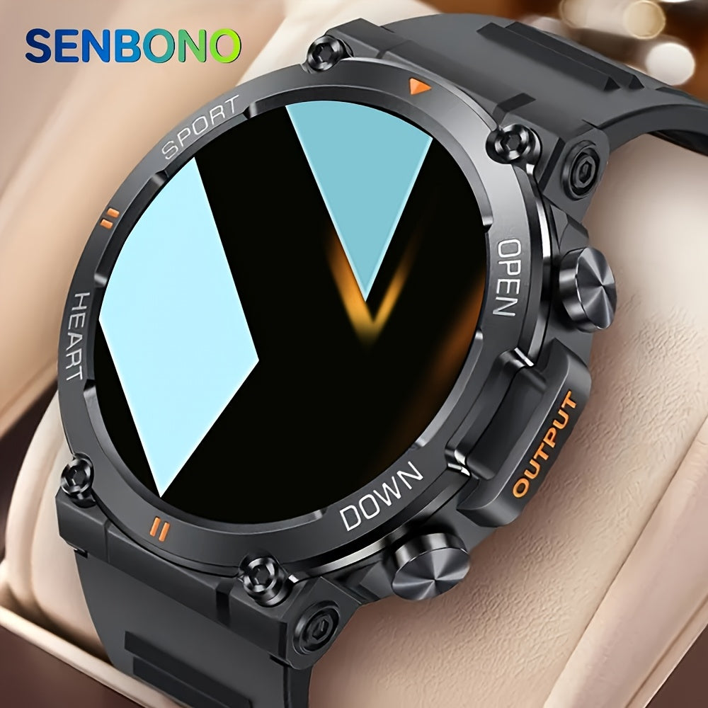 TEMU Senbono Men Smart Watch With Wireless Call, .39inch Dial Wireless Dial Answer Call Watch Fitness 40omah Outdoor Sports Smartwatch Men Women For