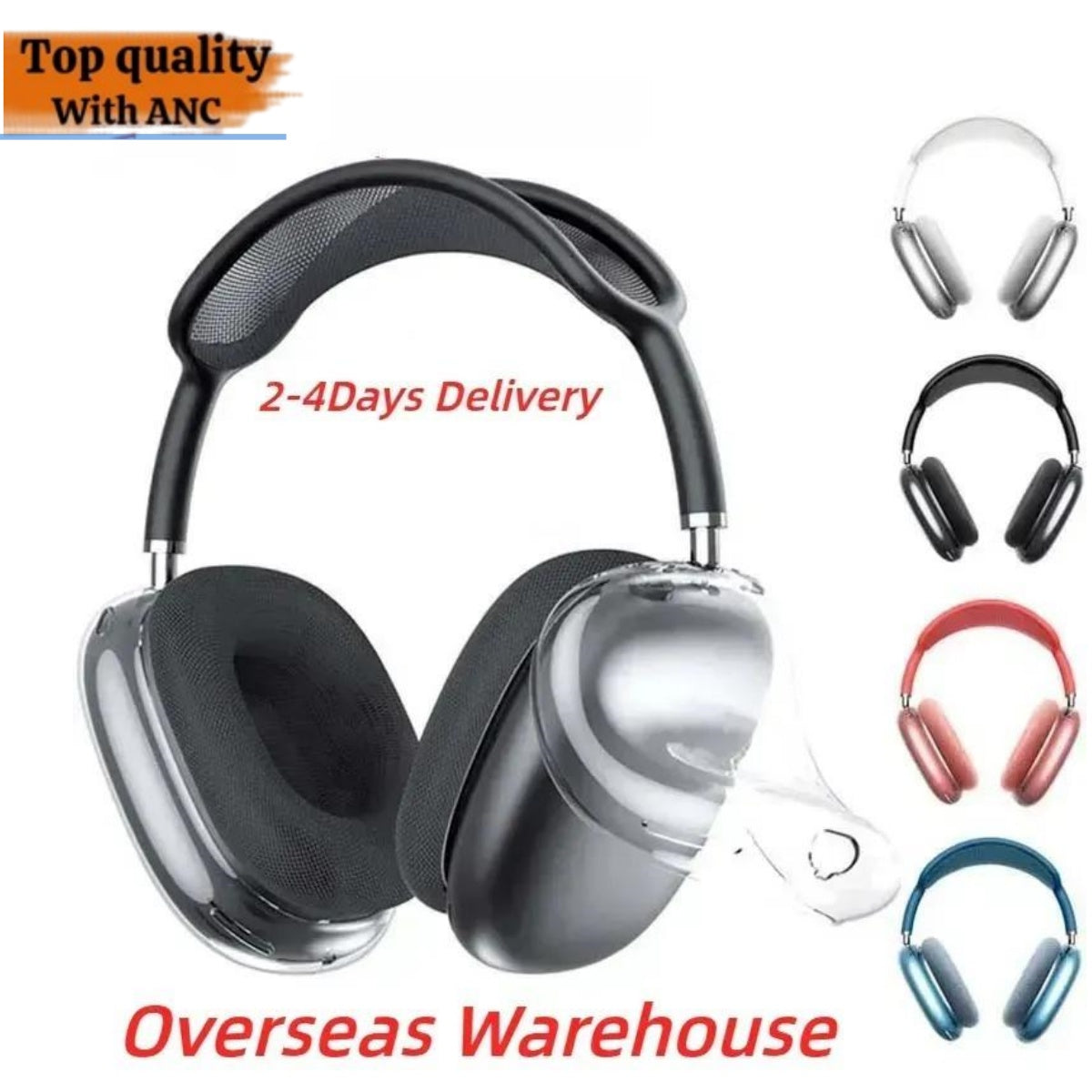 For Airpods Max bluetooth Headphone Accessories airpodspro max Transparent TPU Silicone Waterproof Protective case AirPod Max Headphones Cases