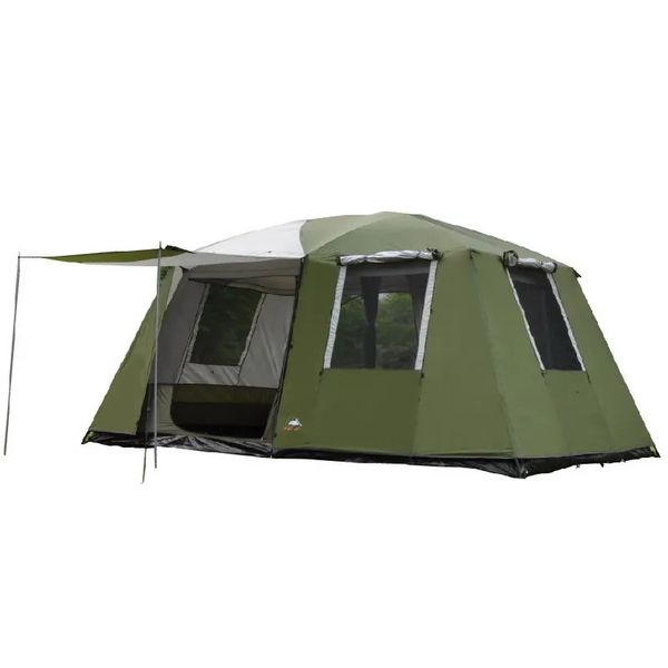 Tents and Shelters Ultralarge 2sleeping Rooms 1hall Camping Tent 6 12Persons Double Layers Waterproof Windproof Outdoor Party Family Tourist