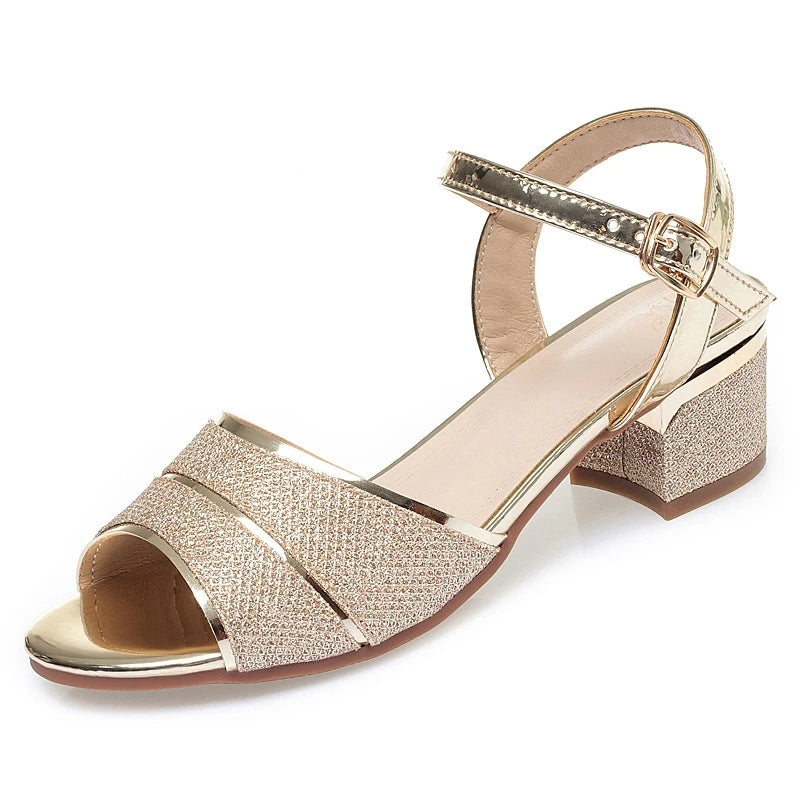 AIYUQI Sandals Woman Summer 2024 New Large Size Open Toe Roman Sandals female Mid Heel Fashion Sandals Woman