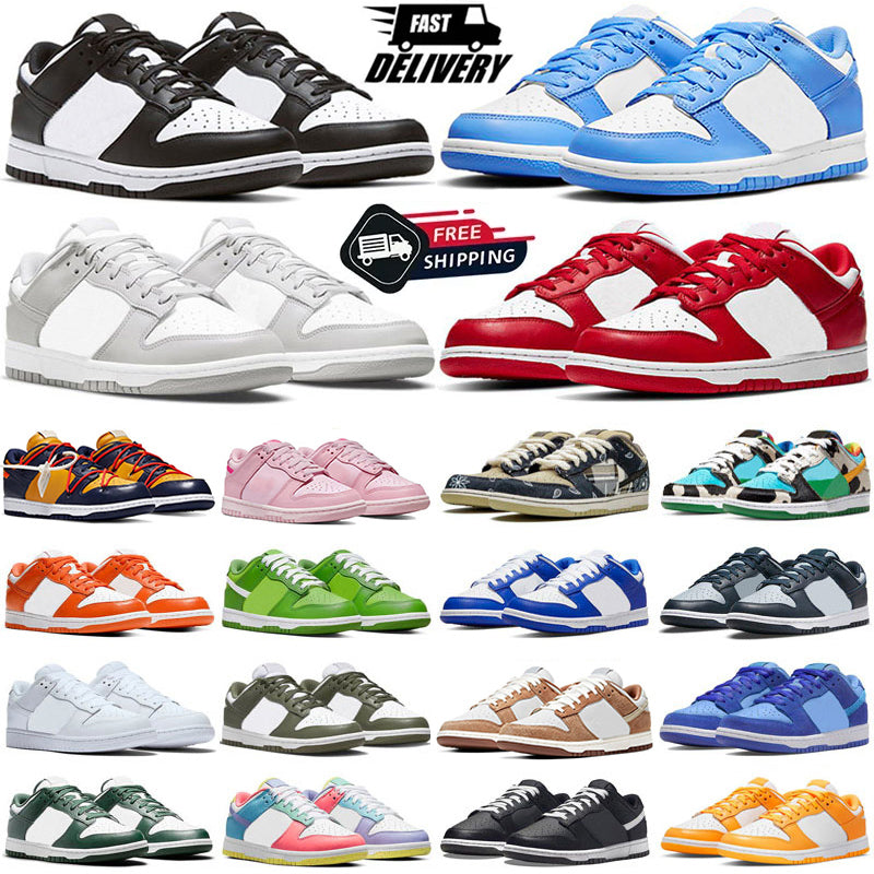 Designer Men Women Running Shoes Black White Panda Sneaker UNC Blue Grey Fog Photon Dust Syracuse Candy Vintage Green Sail Trail Outdoor Trainers 36