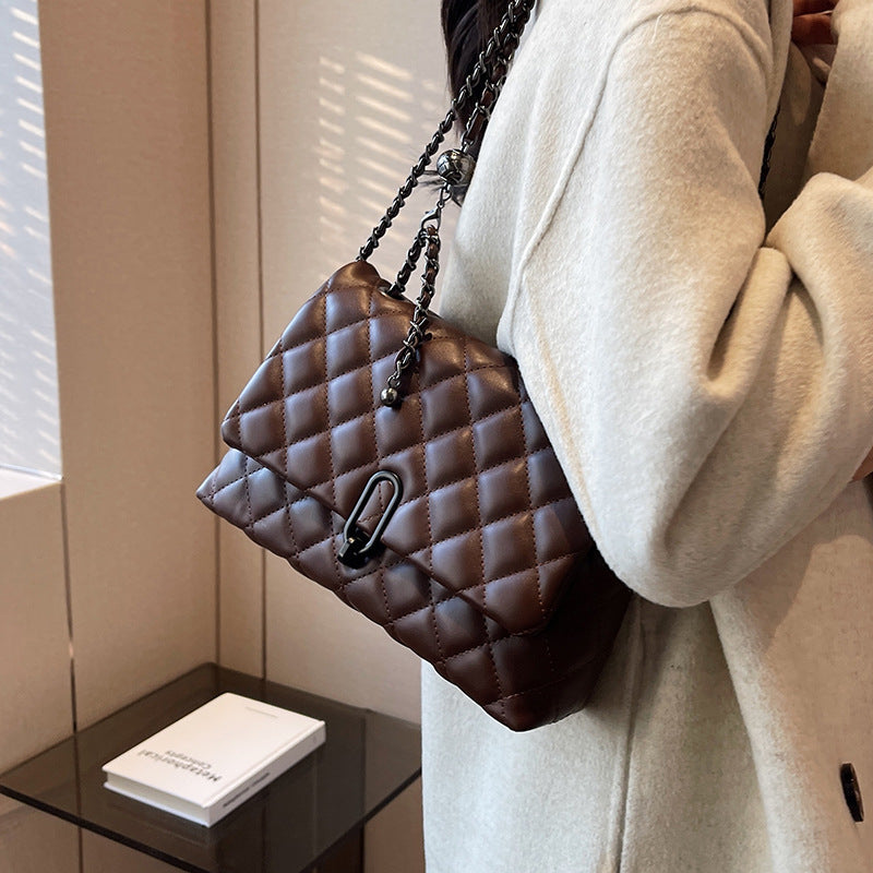 Women Shoulder Bag High Quality Trendy Fashionable Chain Bag Niche Design Crossbody Bag Versatile Triple Black Brown Coffee Beige Free shipping