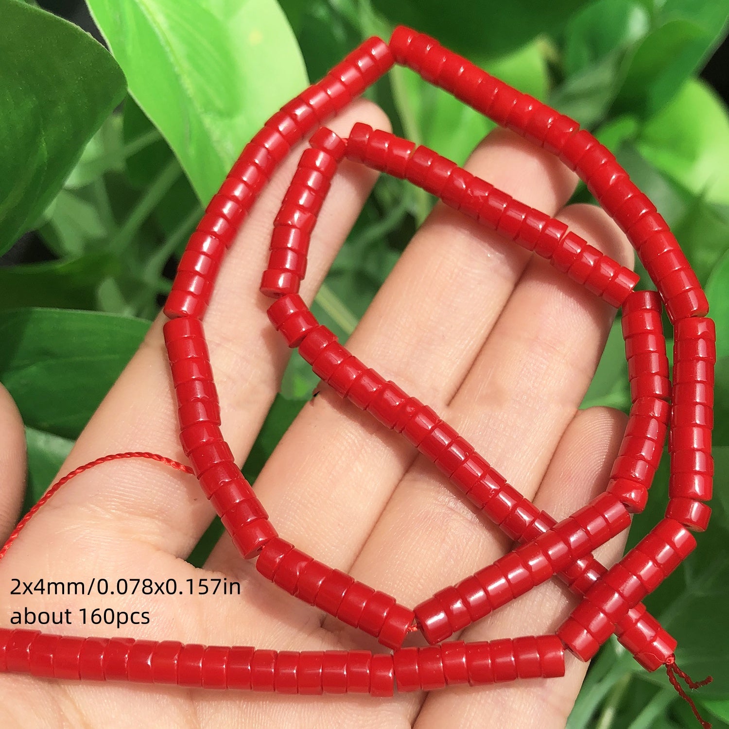 TEMU 160pcs 2x4mm Natural Beads - Cylindrical Loose Stones, Ideal For Jewelry Making Diy Bracelets, Necklaces, Earrings, Accessories, Women's Gifts,