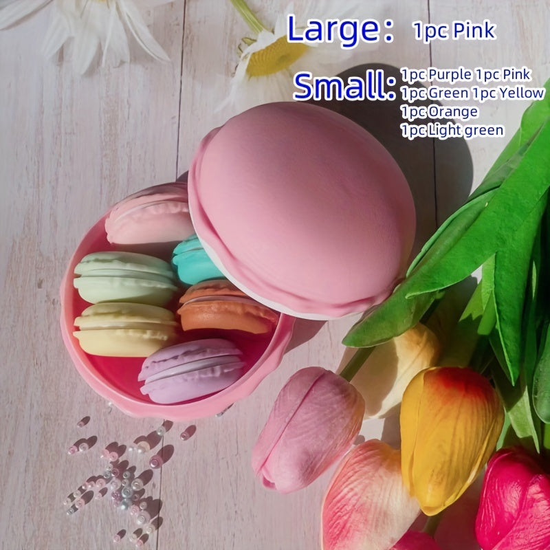 TEMU 7pcs-set Of Cute Macaron Jewelry Storage Box, Colorful Cute Jewelry Box, Candy Box, Gift Packaging Box, Used For Earrings, Necklaces, And