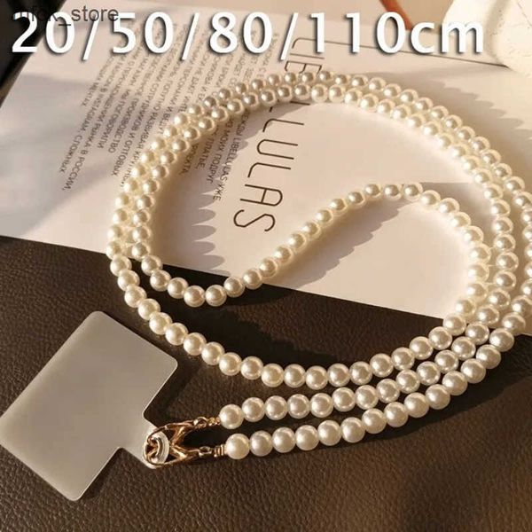 Cell Straps Charms Universal Crossbody Lanyard New Pearl Beaded Stra 20-50-80-110cm Length Strap for Mobile Phone Handbag Purse Pendants J24