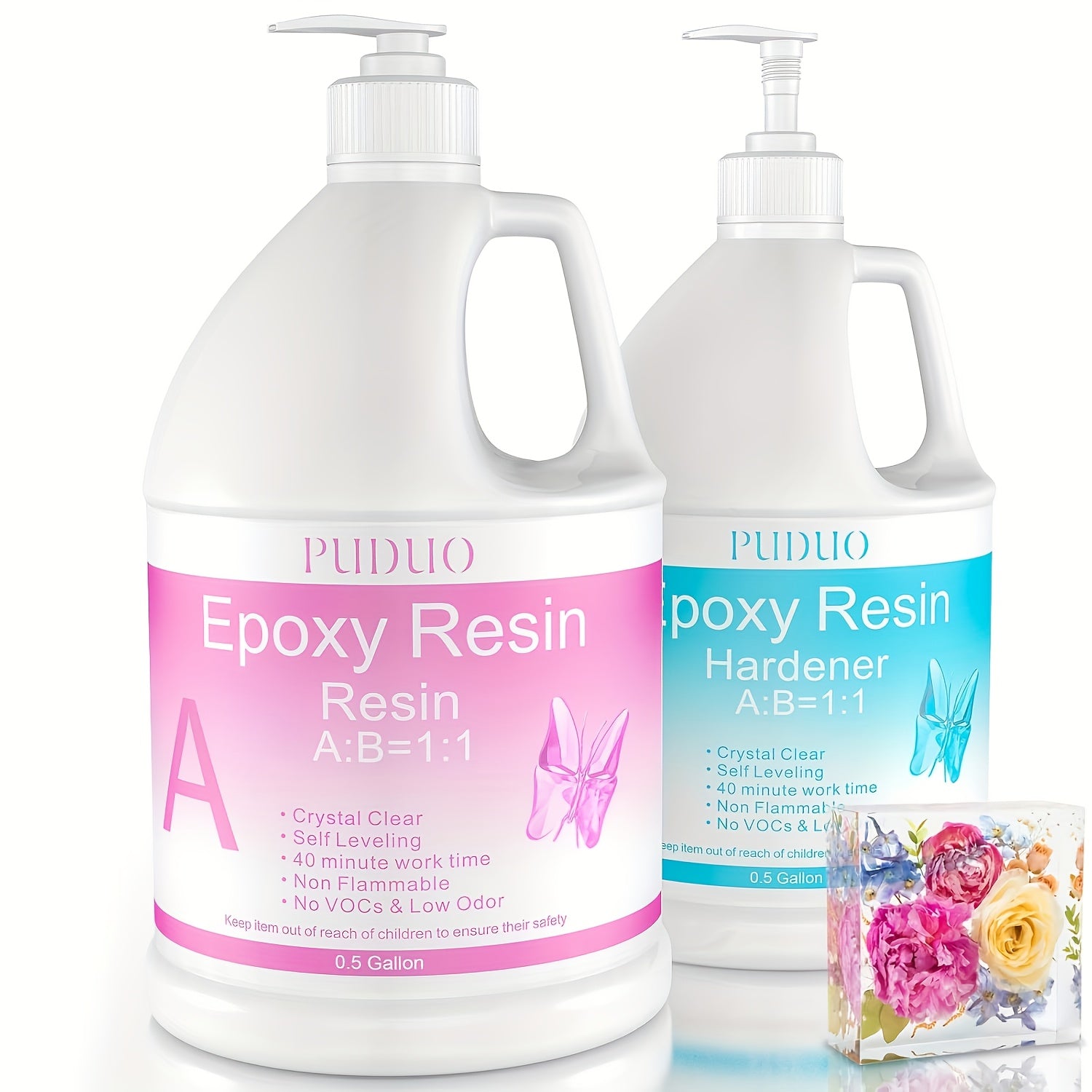 TEMU Professional 1-gallon Epoxy Resin Kit (128 Oz) | 72oz & 32oz Options - , Bubble-free, - Low Odor, Non-toxic - Perfect For River Tables, Jewelry,