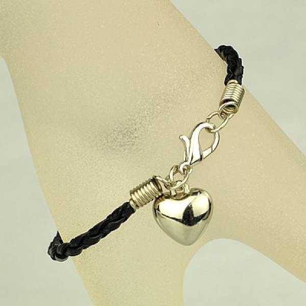 PU-Leder geflochtene Armbänder Charme