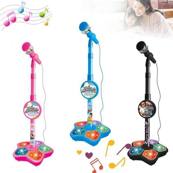 Kids Microphone with Stand Karaoke Song Machine Music Instrument Toys Brain-Training Educational Toys Birthday Gift for Girl Boy Y240801