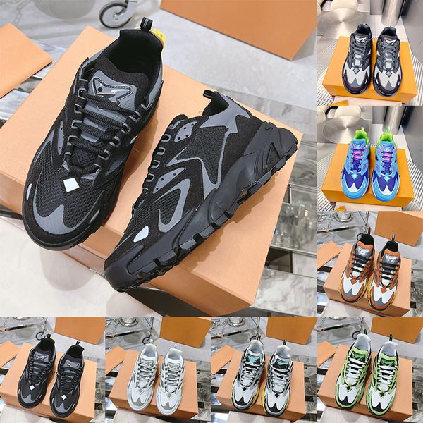 Designer Runner Tatic Sneaker Luxury Casual Shoes para homens Plataforma de lona Tênis preto cinza branco verde prata azul azul laranja exte