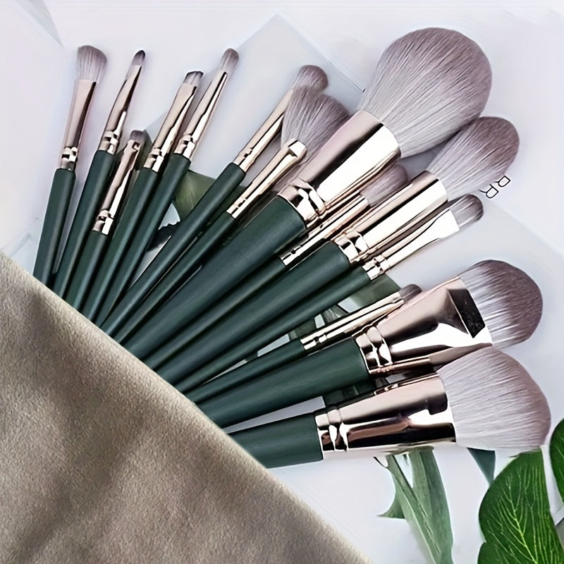 TEMU Valentine's Day Gift Makeup Brush Set - Professional Soft And Fluffy Makeup Brush, Suitable For Foundation Make-up, Powder Blusher, Eye Shadow,