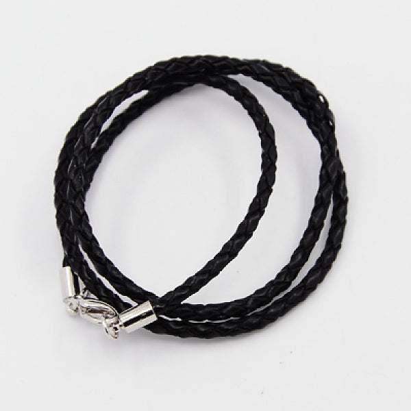 Cordones de cuero trenzado para hacer collares