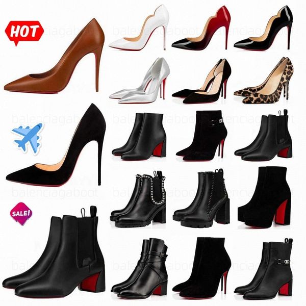 Designer Bottomed Shoes Heels Bottoms Boots Bottom Bottomshoes Heel Black Patent Leather Women Nude Womens sneakers O6II#