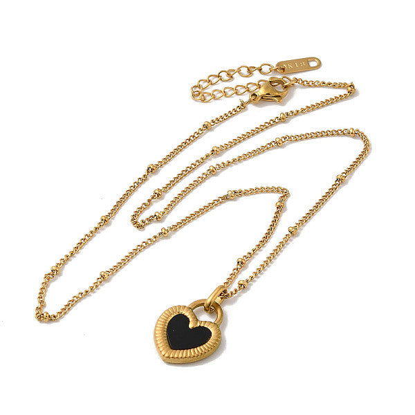 Collares colgantes de acero inoxidable 304 con esmalte y revestimiento iónico (IP)