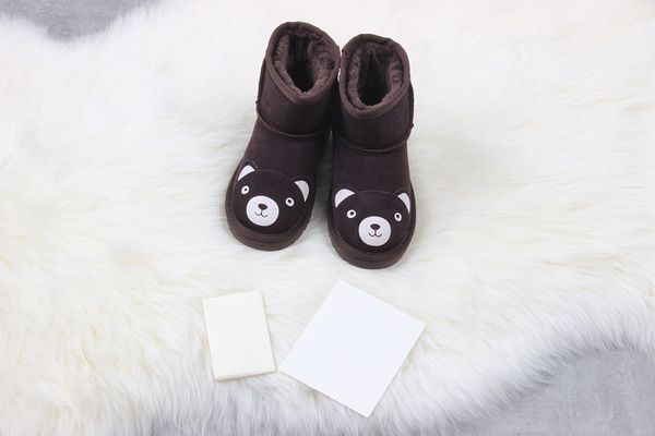 High Quality Multi-Size Waterproof Kids Classic Plush ed Warm Snow Boots For Children Snow Boot Cartoon Boots Shoes Youth Chestnut Sneakers