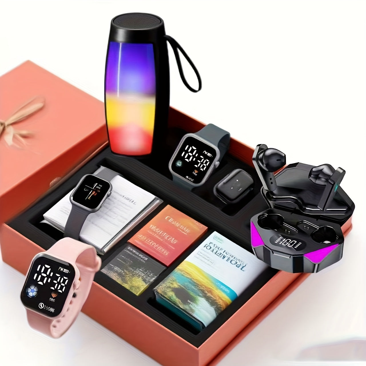 TEMU Audio Watch And Headphones, New Wireless Bluetooth Speaker, High-volume Speaker Bluetooth, Ultra-long , High-definition , Suitable For Sports,