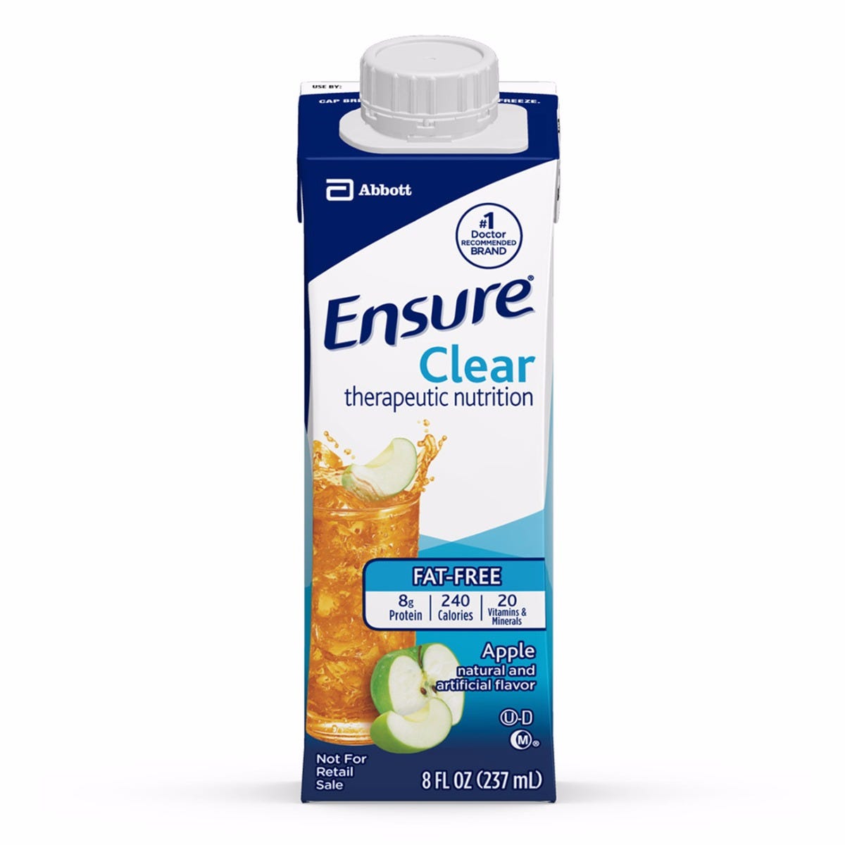 Ensure Clear Oral Supplement Apple, 8 oz Carton, Each