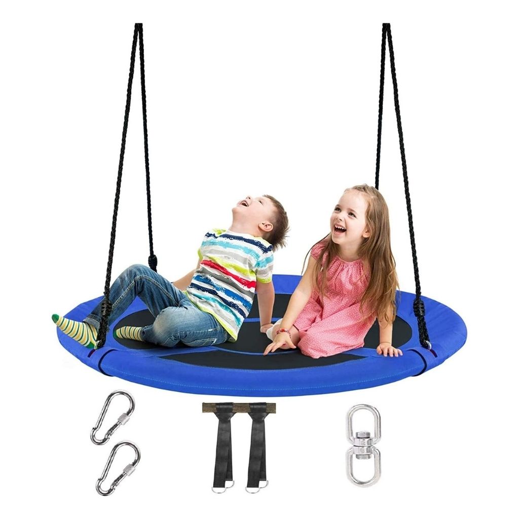 Kids' 40-Inch Flying Saucer Tree Swing - Blue