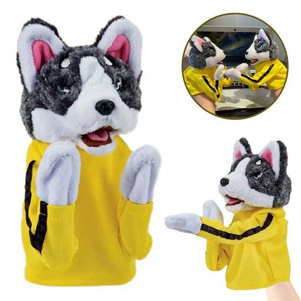 Puppets Hammering Pounding Toys Hand Puppet Dog Puppet Kung Fu Puppet Husky Boxing Puppet Fighting Plush Toy Birthday Gift WX5.31