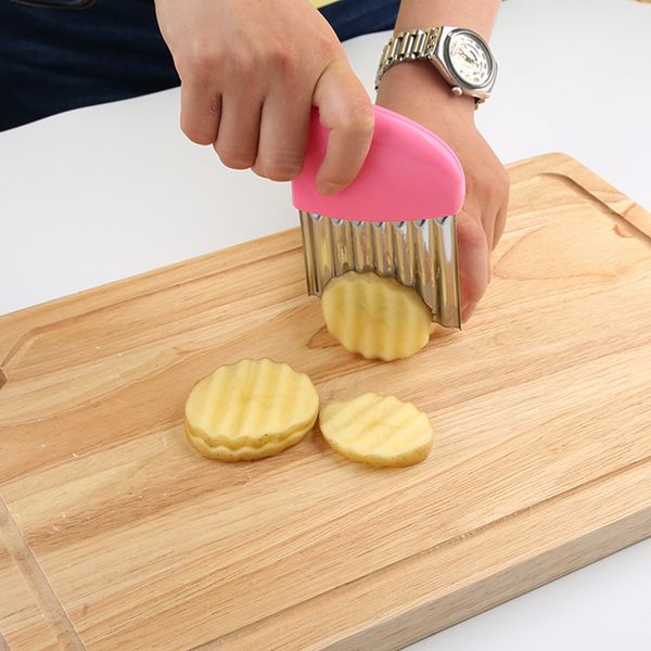 Wavy French Fries Cutter Stainless Steel Potato Slicer Vegetable Chopper Veggie Slicer Durable Kitchen Gadgets RRB15978