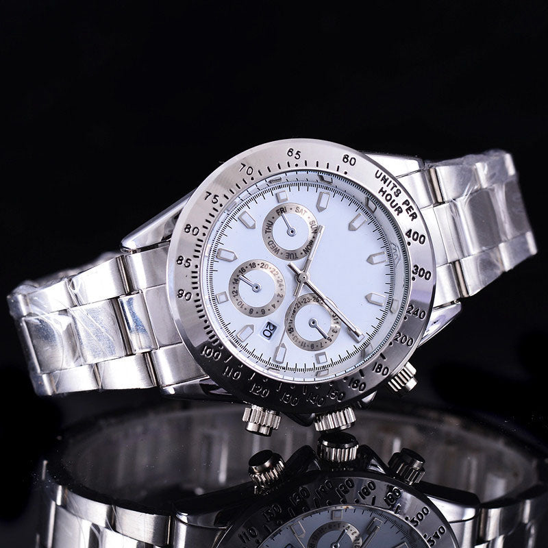 40mm High Quality Men&#039;s Belt Fashion Quartz Watch Men Round Business Student Sport Clock