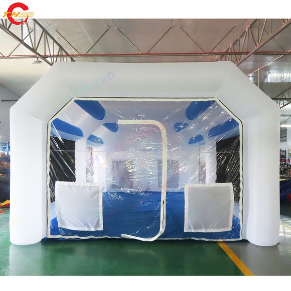 8x4x3mH color custom made giant inflatable spray booth car OEM paint booth tent with filter system for sale