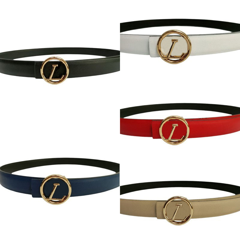 Simple designer belt women metal letters buckles belt for man designer solid color genuine leather width 2.5cm mens belt designer thanksgiving day g