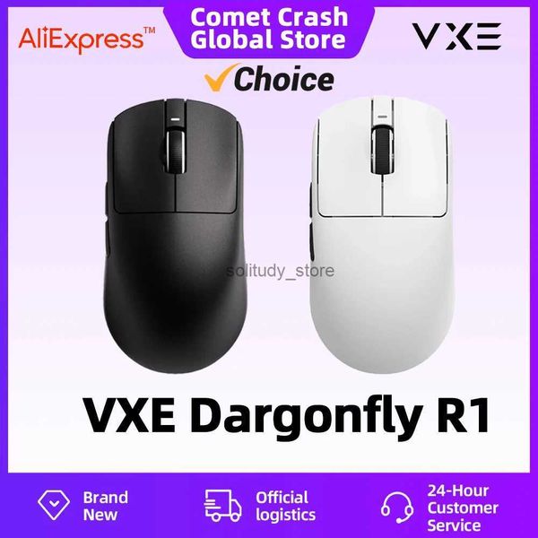 Mice VGN VXE Dragonfly R1 Wireless Gamer Mouse PAW3395 48g 4KHz Rechargeable Type-C PC Gamer Mouse for APEX Valorant F Gaming Q240613