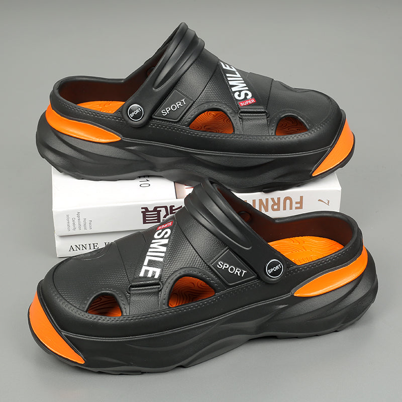 2024 New Men Outdoor Sandals Slippers Beach Comfortable Thick Soft Sole Clogs Casual Shoes Garden Shoes Mens Beach Sandals 45 46