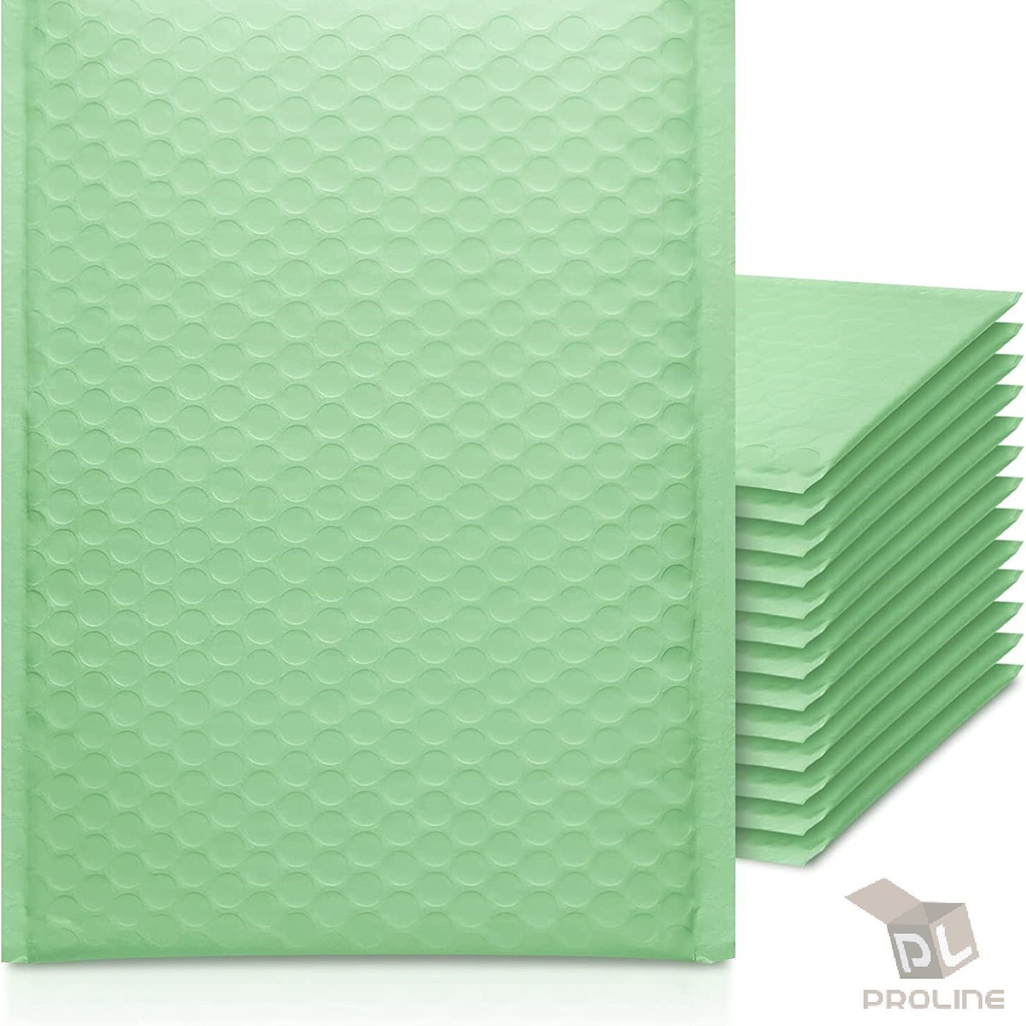 TEMU Green Ash Poly Bubble Padded Envelopes Self-sealing Mailers 4x8 (inner 4x7)