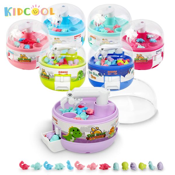 Novelty Games Mini Claw Machine Dinosaur 22 Tiny Stuff Miniature Dino Figure Grabber Capsule Toys AntiStress Fidget Gift Prize for Kid Adult