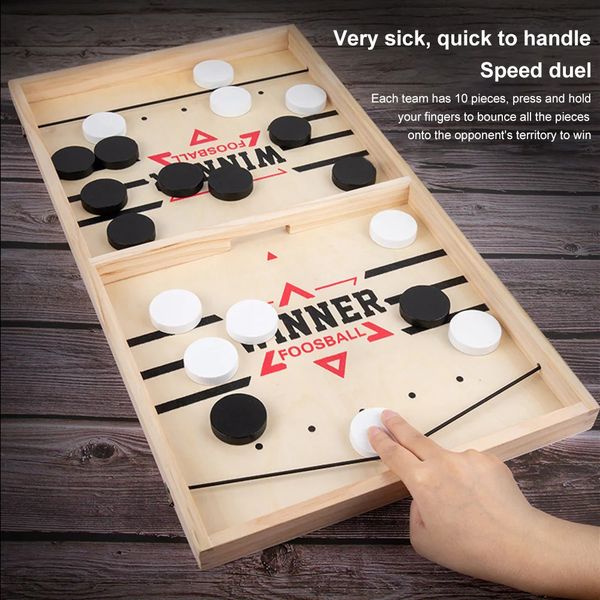 Foosball Winner Games Table Hockey Game Catapult Chess Parentchild Interactive Toy Fast Sling Puck Board Toys For Children 250116