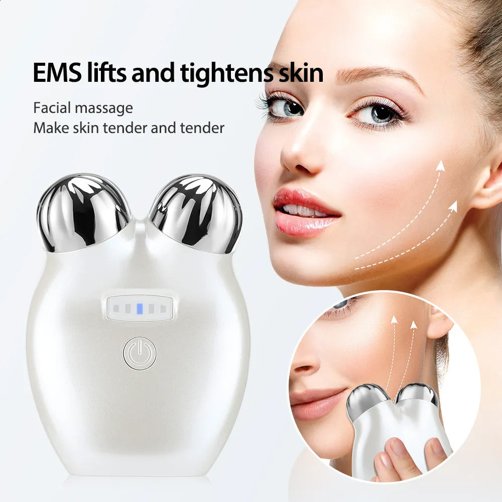 Face Care Devices Microcurrent Massager Roller Anti Wrinkles Face Lift Skin Tightening Machine Face Firming Beauty Device 231116