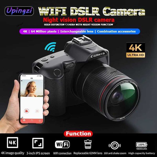 New product D5 4K dual camera high-definition 64 megapixel WiFi DSLR camera beauty digital camera night vision camera M240831