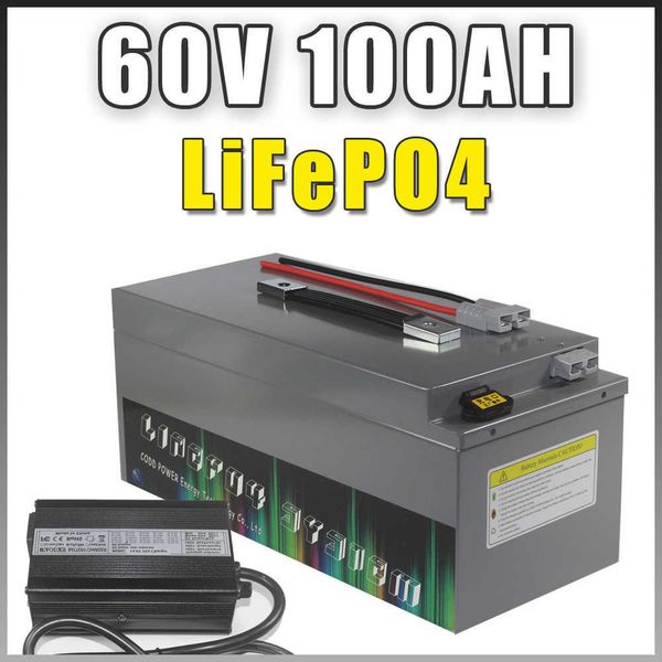 60V 100AH LIFEPO4 Bateria 60V 8000W 10000W Carros elétricos Electir Bike Scooter LifePo4 Battery