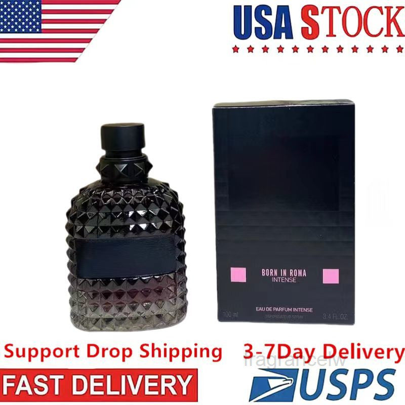 Born in Roma intense Perfume Coral Fantasy The Gold Men Women fragrance Cologne 100ml Eau De Parfum Long Lasting Floral Spray US stock drop shipping