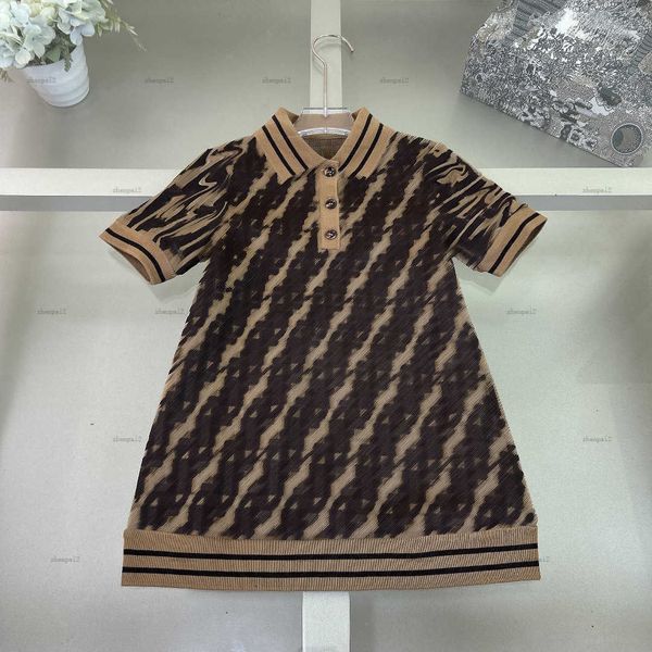 Luxury Girls dress summer POLO shirt design princess dress Short-sleeved baby skirt kids designer clothes monogram baby dress