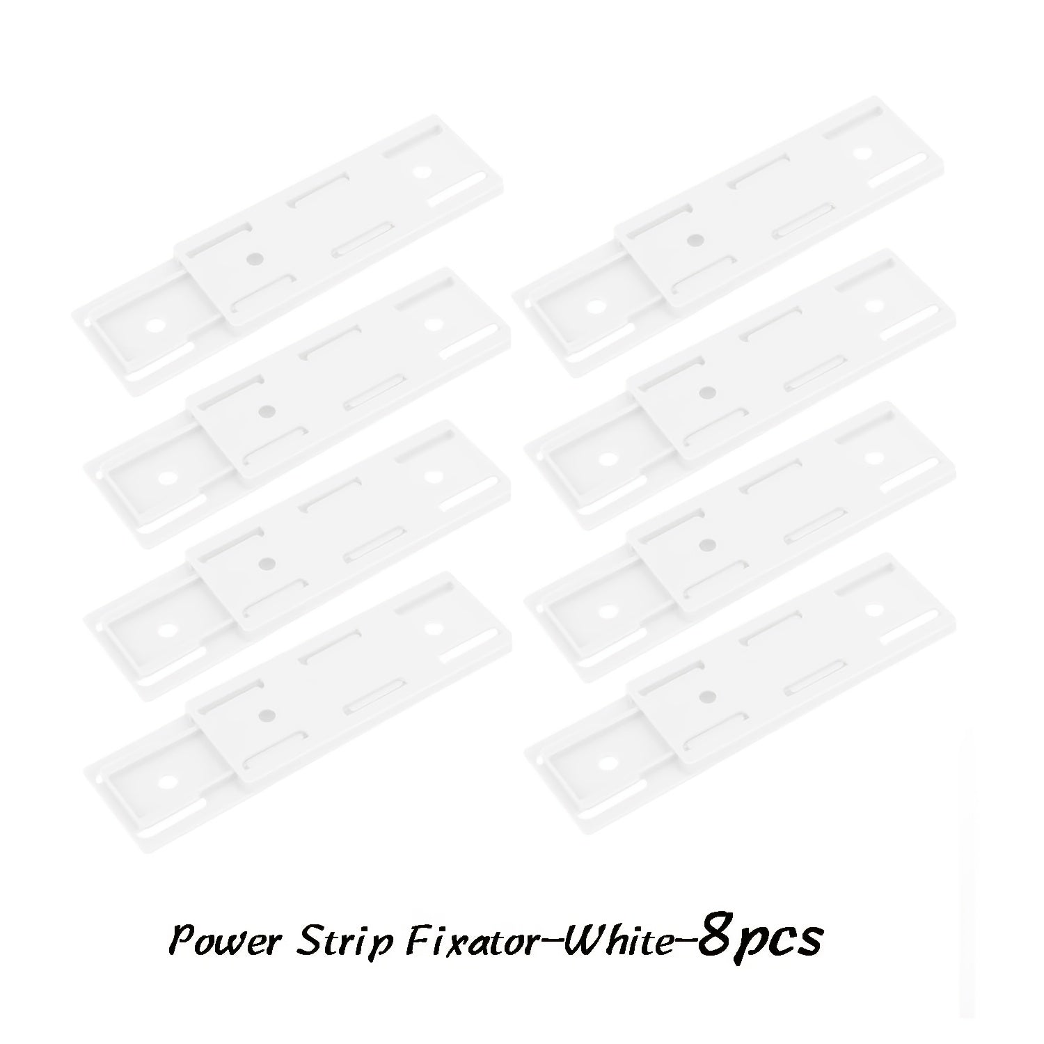 TEMU 10pcs Bohemian Style Self-adhesive Power Strip Holders - No-drill Adjustable Cable Management Clips, (red-white-green-dark Blue) Plastic