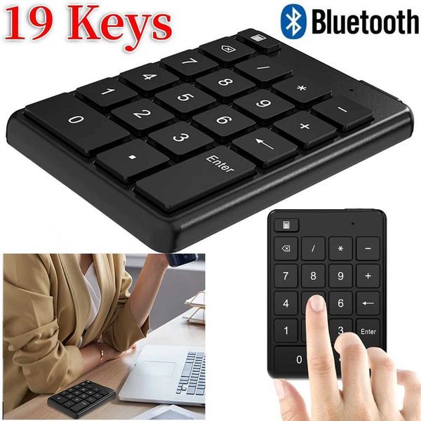 19 Keys -cpatible Wireless Numeric Keypads Portable Mini Digital Numpad Financial Accounting Keyboard For Laptop PCT250114