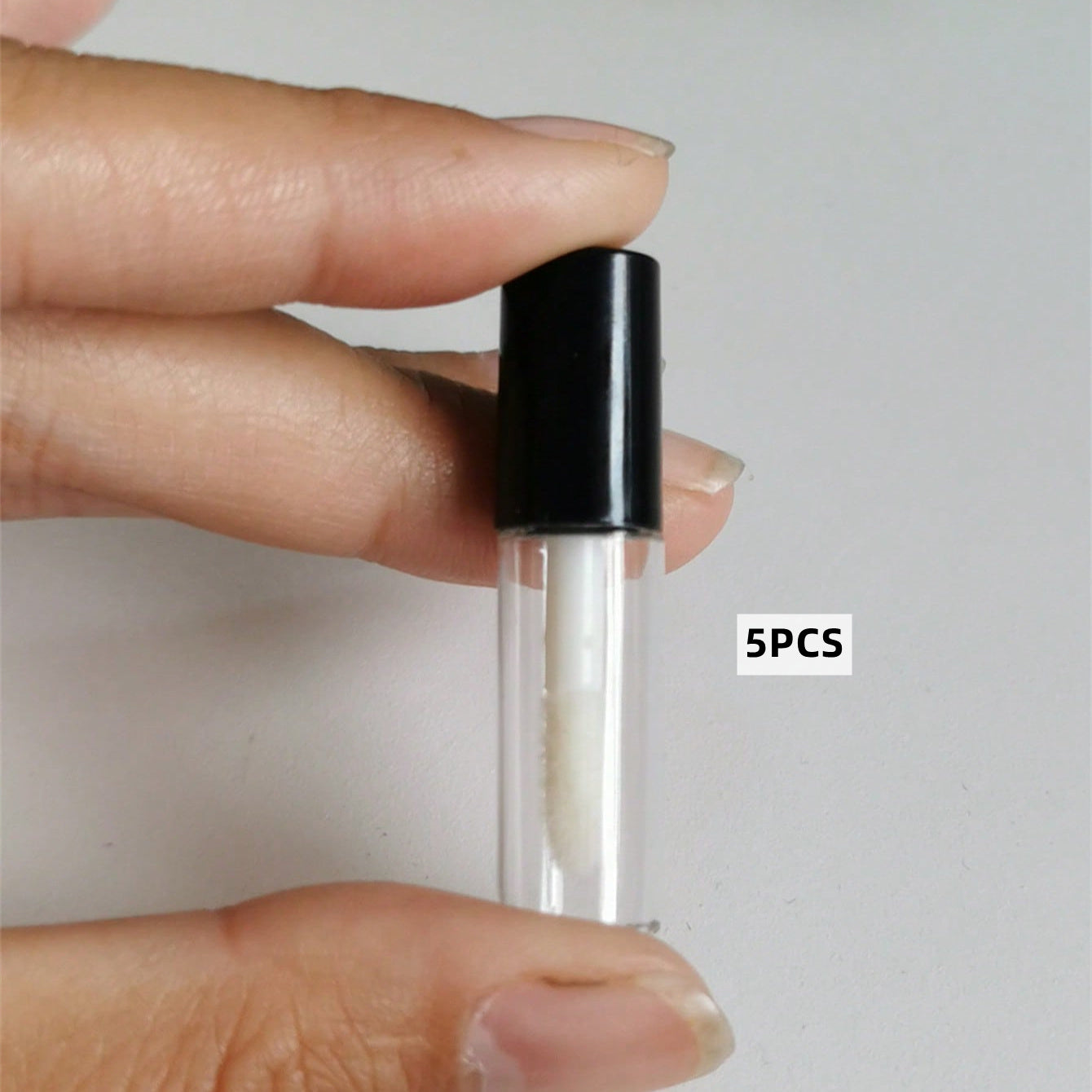 TEMU 5pcs 1.2ml Lipstick Container Round Mini Lipgloss Sample Tube Refillable Bottles Rubber Inserts Travel Essentials
