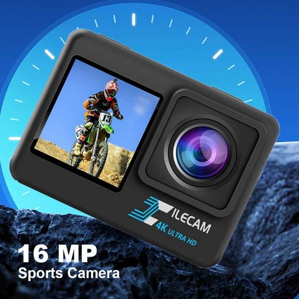 4K Ultra HD Action Camera 1080P 30FPS 2.0-inch IPS Sn Bicycle Video Recording Camera Anti shake Video Camera Dual Sn Display Y241211